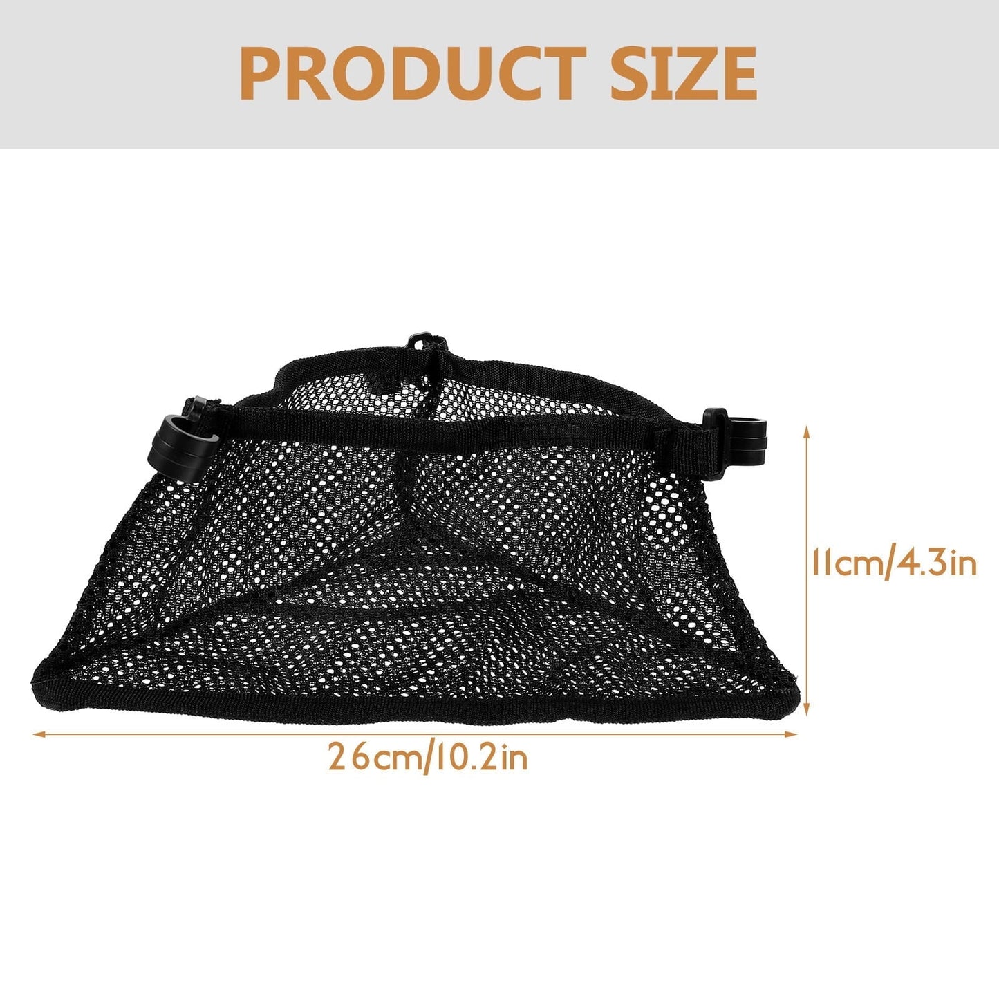 Pretyzoom Foldable Storage Basket for Table with Black Mesh Cloth 1Set