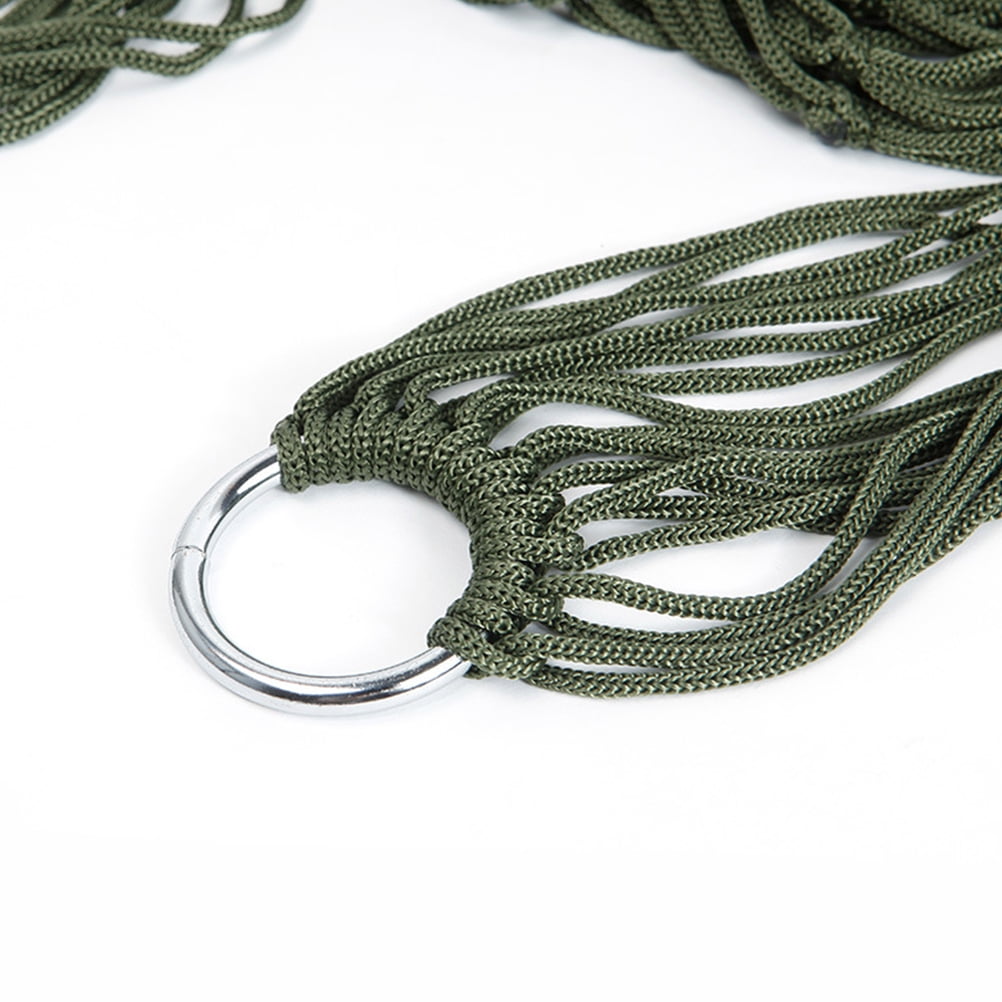 COOPHYA 1Pack Nylon Hammock Bed for Camping and Hiking with Green Color 11.8*3.1*0.2in