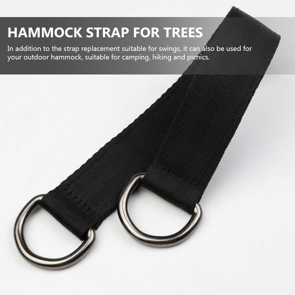 UPOUART 6Pcs Tree Swings Straps Black for Outdoor Swing Accessory and Load Bearing