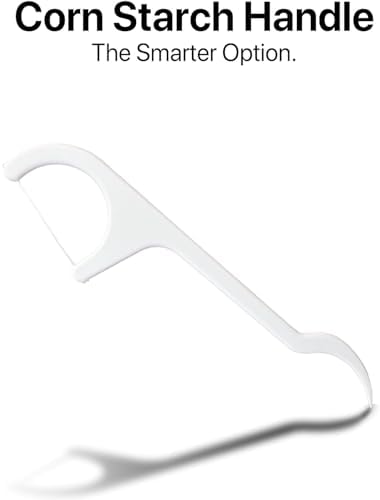 Sea Turtle Dental Floss Picks - Corn Starch Handle - Thin Thread Tooth Flossers - Mint (50)
