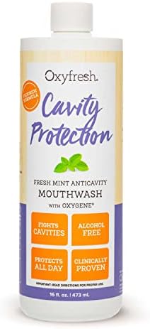 Oxyfresh Cavity Protection Fluoride Mouthwash – Anticavity Mouthwash for Sensitive Teeth – Non-Staining, Alcohol Free – Lasting Fresh Breath. 16 oz.