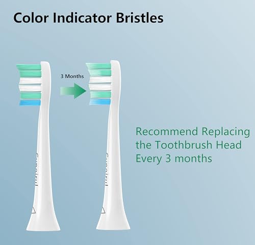 Toothbrush Replacement Heads Compatible with Philips Sonicare Replacement Heads, Electric Brush Head for 4100 5100 6100 9023 W Optimal Plaque Control 10 Pack