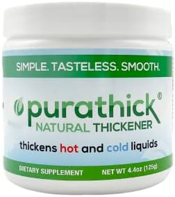 Purathick Natural Thickener, 4.4 oz, Thickens Hot and Cold Liquids for People with Dysphagia