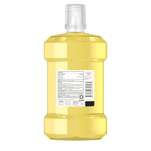 Listerine Original Antiseptic Oral Care Mouthwash to Kill 99.9% of Germs That Cause Bad Breath, Plaque and Gingivitis, ADA-Accepted Mouthwash, Original Flavored Oral Rinse, 1.5 L, 6 Pack
