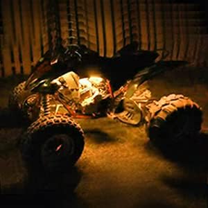 2Pcs 9LEDs Motorcycle LED Light Strips- RGB Multi-Color Accent Glow Neon Ground Effect Lights lamp for Motorcycle led Light Kits,ATV Car Golf cart LED Underglow Strip Lights