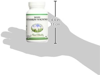 Maxi Health Potassium Magnesium - Energy Support - Heart & Muscle Formula - 90 Capsules - Kosher (Pot)