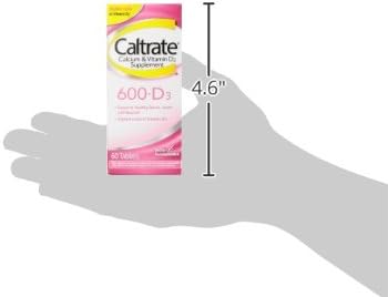 Caltrate 600 Plus D3 Calcium and Vitamin D Supplement Tablets, Bone Health Supplements for Adults - 60 Count (Pack of 2)
