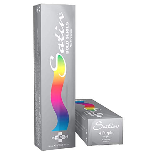 Satin | Bold Purple | Complete Hair Dye | Permanent and Semi-Permanent | Long Lasting | Vegan and Cruelty-Free