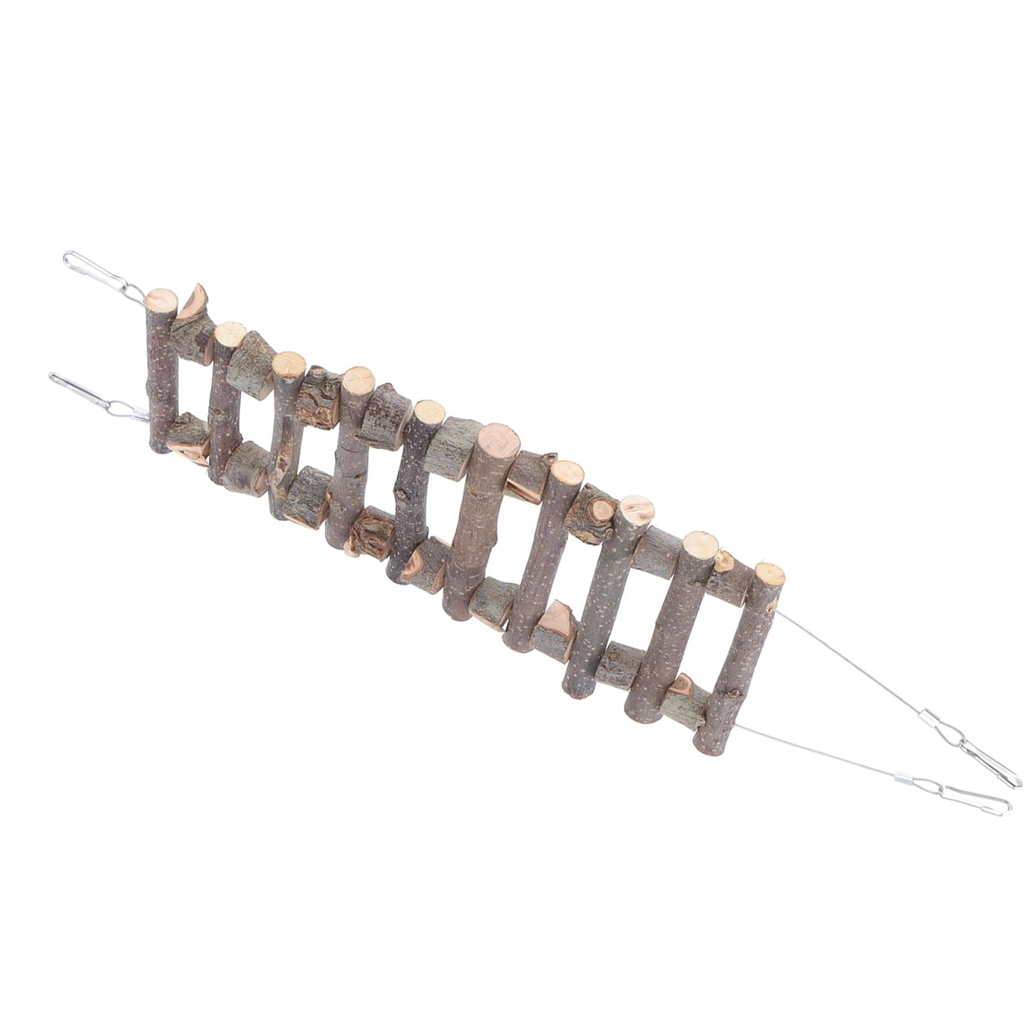Wooden Animal Bridge for Hamsters, Mice, Squirrels & Parrots, 60cm Long Flexible Pet Ramp