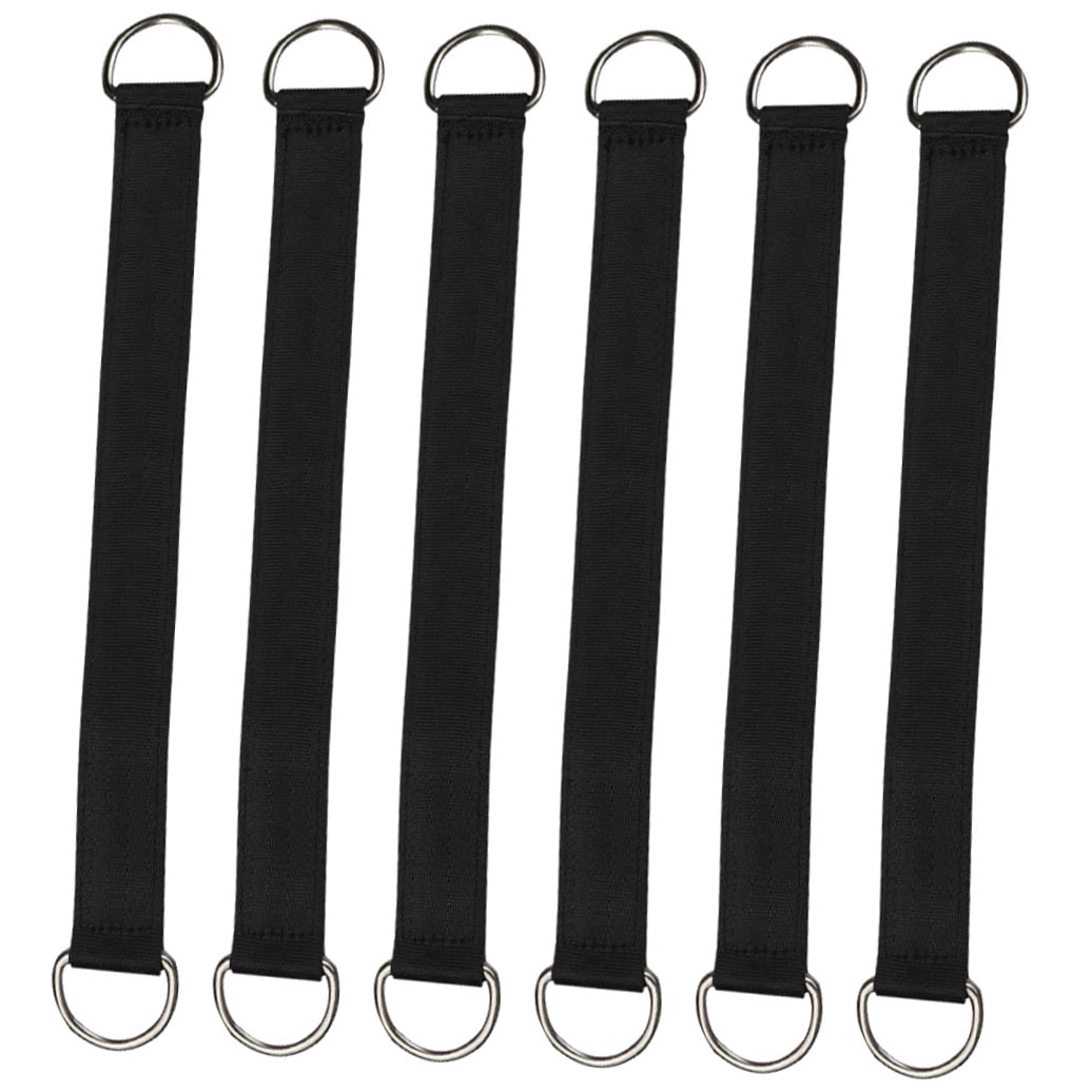 PAMINGONO 6Pcs Tree Hanging Strap Black Stainless Steel for Hammock Ropes and Outdoor Picnics