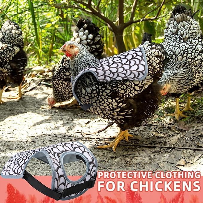 Chicken Saddle for Hens, Chicken Back Protector for Hens, Comfortable & Lightweight Chicken Aprons for Hens