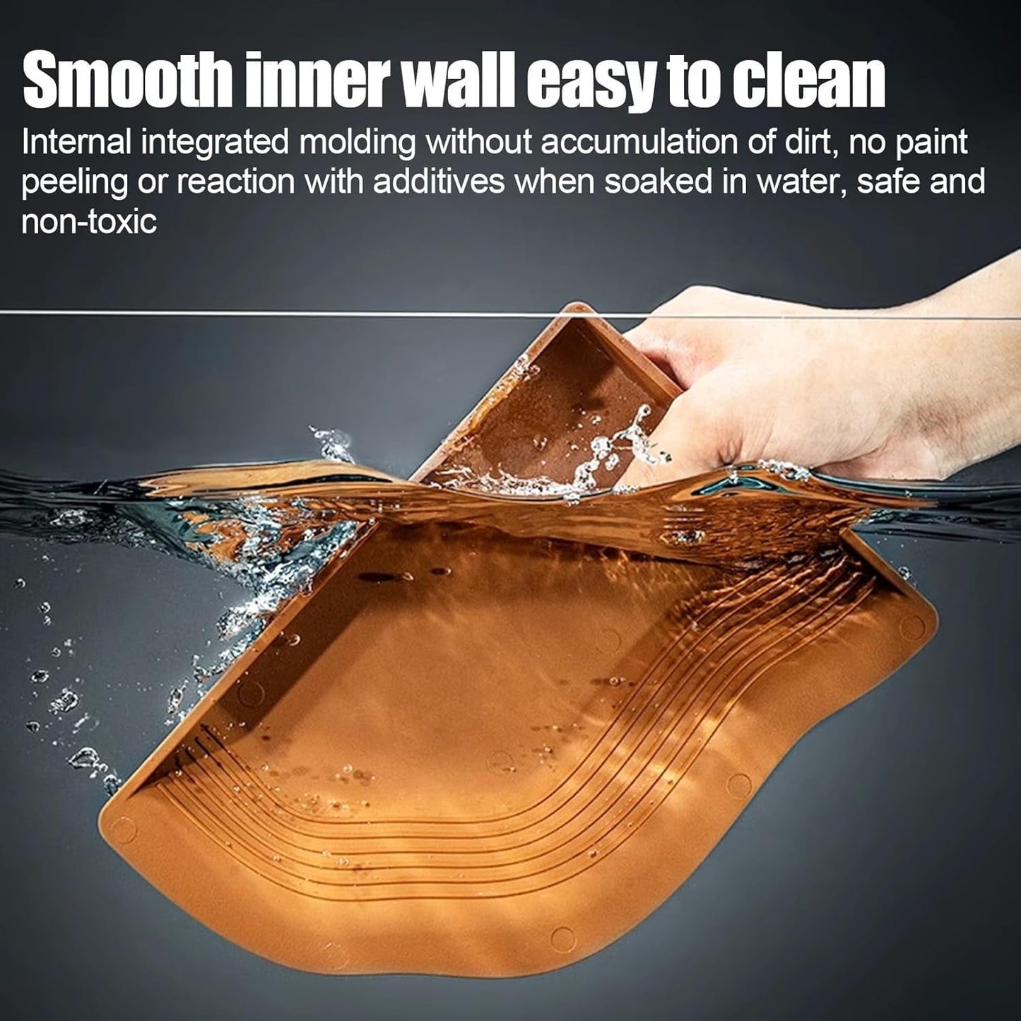 Non-Slip Turtle Pond Bowl | Multi-Purpose Reptile Water Dispenser | Durable ABS Material | Stable Right Angle Design | Removable Easy Clean Sink | For Turtles Snakes Lizards | 1 Pack