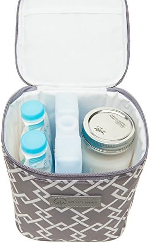 Cold Gold Breastmilk Cooler Bag with Safety Tested Ice Pack – Insulated Milk Storage for Work, Travel & Daycare – Fits Bottles & Pump Parts – Durable, Washable, Safety-Tested Cooler for Moms (Gray)