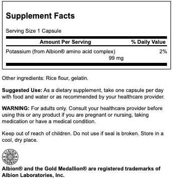 Swanson Albion Complexed Potassium 99 Milligrams 90 Capsules - (2 Pack)
