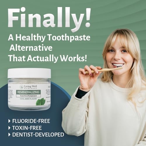 Remineralizing Tooth Powder | Fluoride-Free Hydroxyapatite Formula | Supports Enamel Strength & Oral Wellness | Safe, Clean Ingredients | Cool Mint Flavor