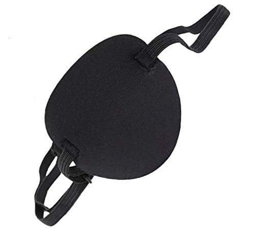 Lassum Adults Kids Black Eyepatch,Comfortable Eye Patch Strabismus Adjustable Eye Patch Eye Mask For Recovery Eye