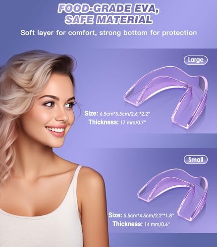 Mouth Guard for Women,2 Sizes (4 Pack) Mouth Guard for Grinding Teeth at Night,Night Guards for Sleeping