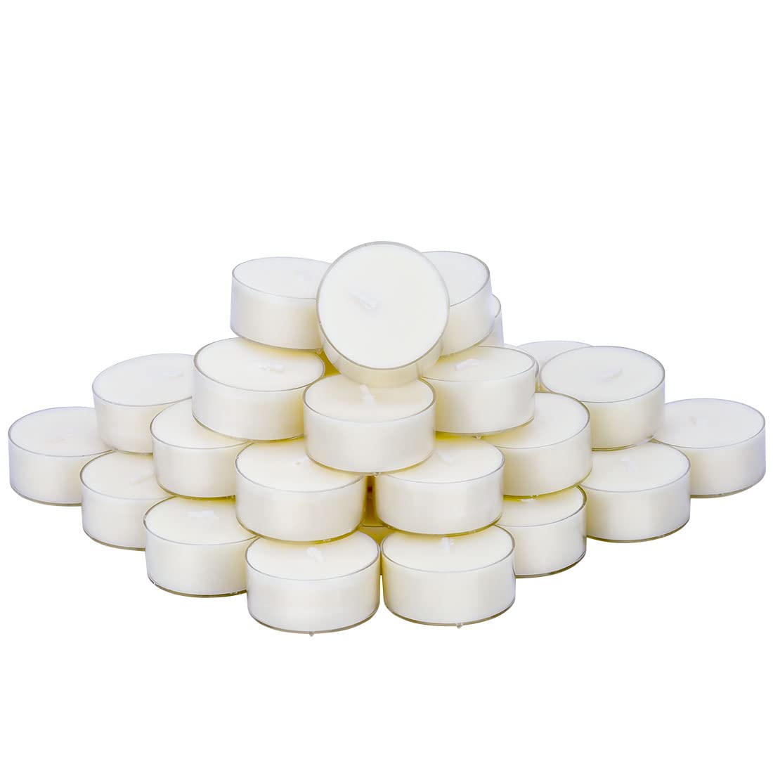 DEYBBY Natural Scented Soy Wax Tealight Candles Bulk, Jasmine Aromatherapy Luxury Tea Candle Set of 36-4 Hour Burning Great Gift for Valentine's Day