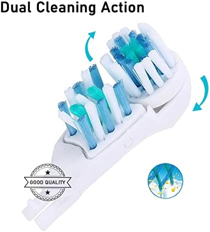 Sensitive Replacement Toothbrush Heads Refill Compatible with Oral-B Cross Action Power 3733 4732, Clean Rotating Powerhead and Crisscross Bristles (White)