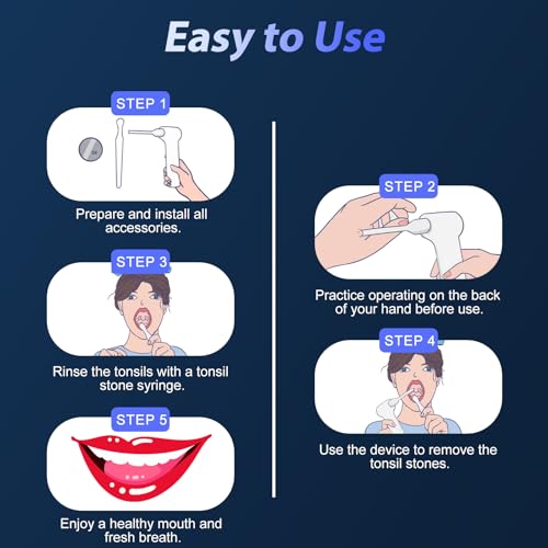 Upgraded Electric Tonsil Stone Remover – High-Precision & Painless Cleaning, Food-Grade Material, 6 Suction Levels | Tonsil Stone Removal Kit with LED Light, Oral Protection & 11 Attachments
