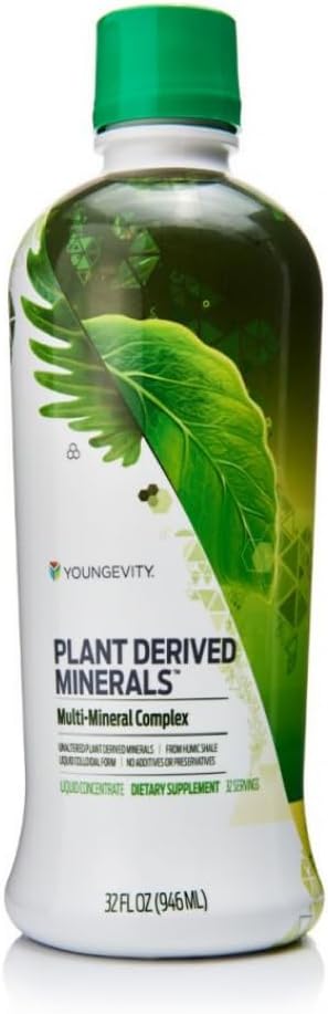 Youngevity Plant Derived Minerals Multi-Mineral Complex | Made from Humic Shale | Liquid Colloidal Form | 32 Servings (32 Fluid Oz (Pack of 1))