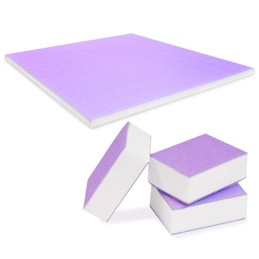 Tachibelle 150 Pcs Premium Made In Korea Purple Mini Buffer Blocks Double-Sided For Natural Nails, Manicure & Pedicures, Designe