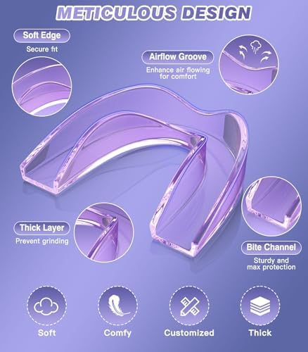 Mouth Guard for Women,2 Sizes (4 Pack) Mouth Guard for Grinding Teeth at Night,Night Guards for Sleeping