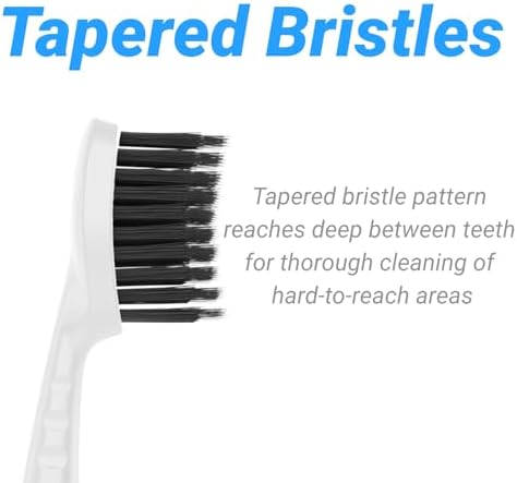 Replacement Brush Heads for Burst Original & Pro Sonic Electic Toothbrushes, 5 Count with Travel Covers, White for Adults