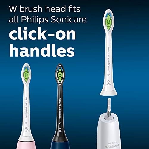 Philips Sonicare Genuine W DiamondClean Replacement Toothbrush Heads, 4 Brush Heads, White, HX6064/65