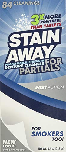 Stain-Away Denture Cleanser Partials Regular - 7.1 Oz