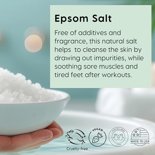 Epsoothe 5 Lbs Jar Epsom Salt Bath & Foot Soak and Scrub | Pure & Natural Magnesium Sulfate USP | Soothes Muscles & Joints, Enhances Well-Being