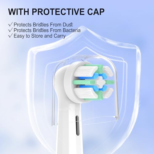 Toothbrush Replacement Heads Compatible with Oral B iO Electric Toothbrush, for iO 2 3 4 5 6 7 8 9 10 Series Toothbrush Head Refill, Pack of 6 White