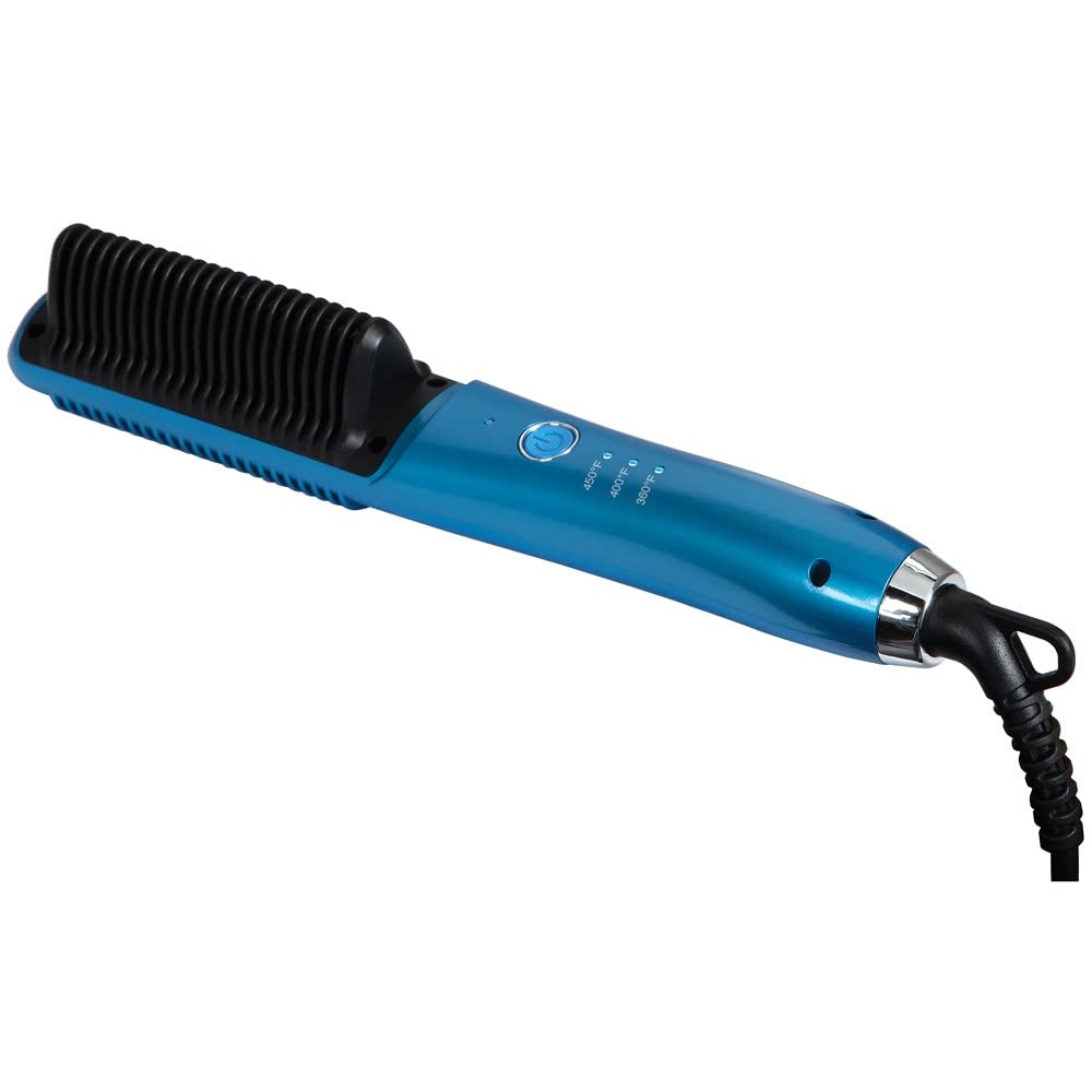 Forpro Professional Collection Expert Salon Hair Straightener Brush, Ultra-Fast Nano Ceramic Heater With 3D Heating Teeth, 3 Hea