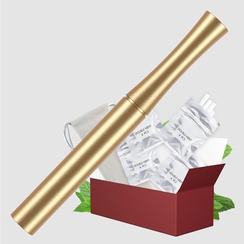 Stylish Gold Air Flavored Device,16 Replaceable Inner Cores,Natural Ingredients Extracted,Helps Improve Bad Habits-0419-06
