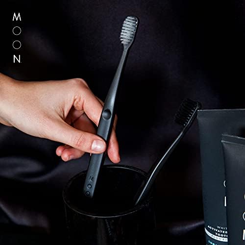 MOON Soft Bristle Toothbrush 4-Pack - Extra Soft Toothbrushes for Adults, Sensitive Gums & Teeth-Friendly - 720 Tapered Ultra-Fine Bristles per Brush for Gentle Deep Cleaning (4 Pack)