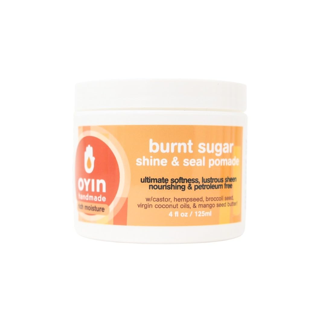 Oyin Handmade All Veggies Burnt Sugar Pomade Humectant Pomade With Sheen To Shine & Seal Your Hair| 4 Oz