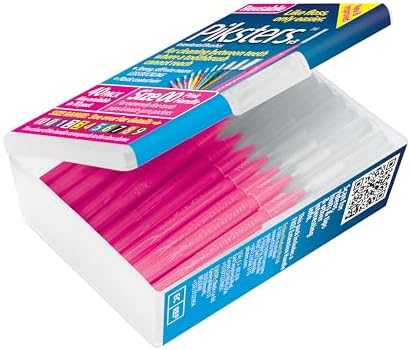 Piksters Interdental Brushes, 40 pk, Size 00, Interdental Tooth Brush for Extremely Tight Gaps, Gum Soft Bristles for Plaque Removal, Safe for Braces