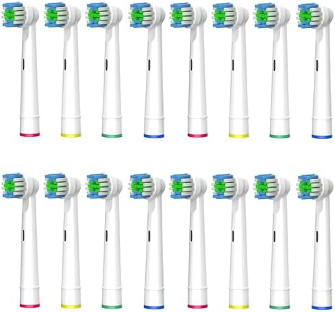 Replacement Heads Compatible with Oral B Braun Electric Toothbrush - DuPont Soft Bristles Tooth Brush for Gentle Gum Care, Pack of 16
