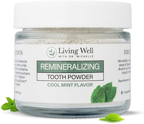 Remineralizing Tooth Powder | Fluoride-Free Hydroxyapatite Formula | Supports Enamel Strength & Oral Wellness | Safe, Clean Ingredients | Cool Mint Flavor
