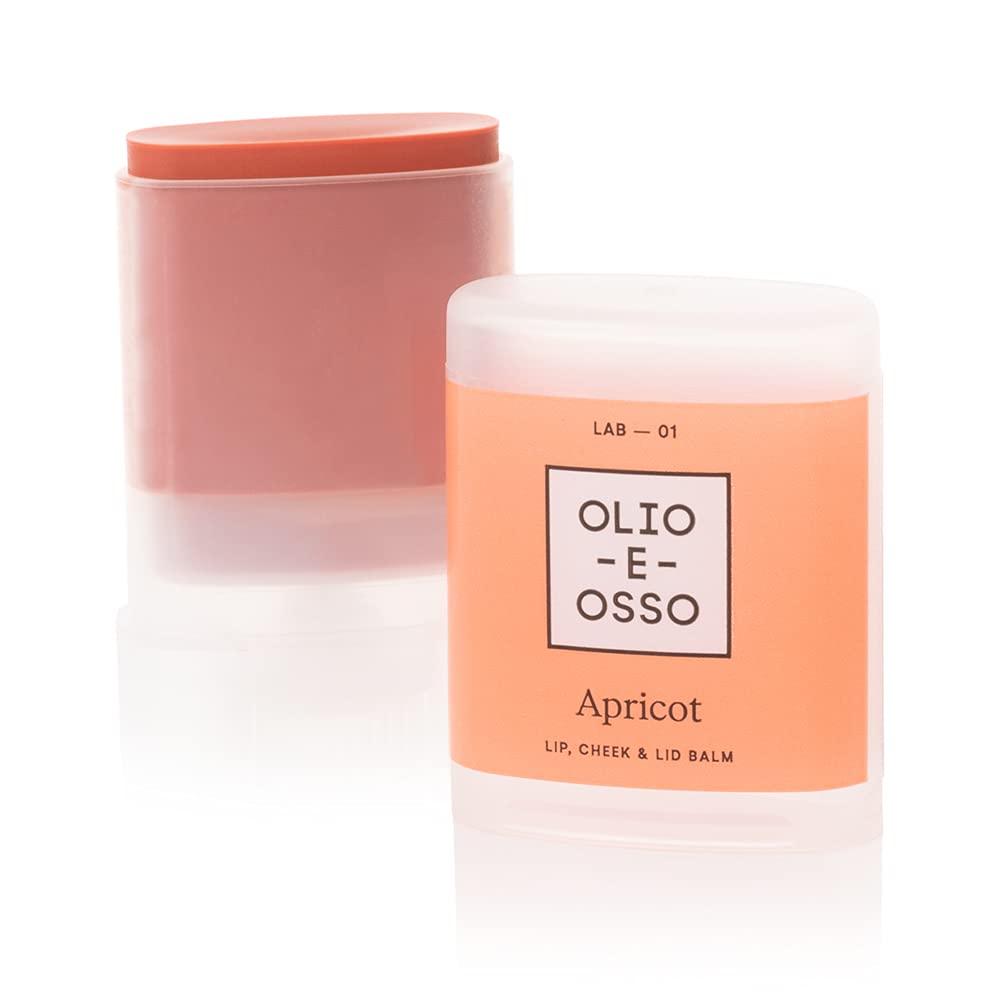 Olio E Osso - Natural Lip + Cheek Balm | Natural, Non-Toxic, Clean Beauty (Lab 1 Apricot, 0.35 Oz | 10 G)