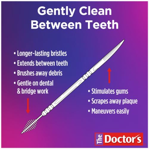The Doctor's BrushPicks Interdental Toothpicks | 120-Picks per pack | (6-Pack)