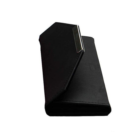 Mollensiuer 1 Piece Black Pu Leather Empty Tweezers Storage Bag For Eyelash Extensions Multi-Pockets Travel Case For Eyelash Gra