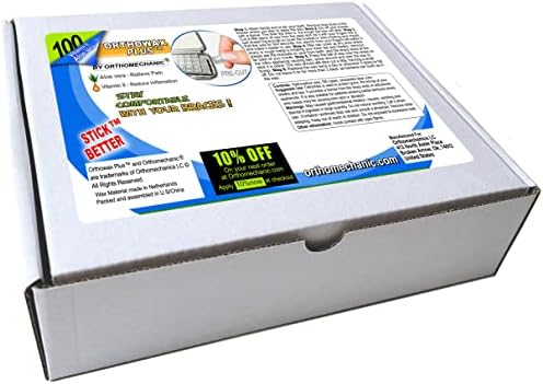 New Genuine Orthowax Plus - Now Precut - Tool Aplicator Included - Unscented (Pack of 100)