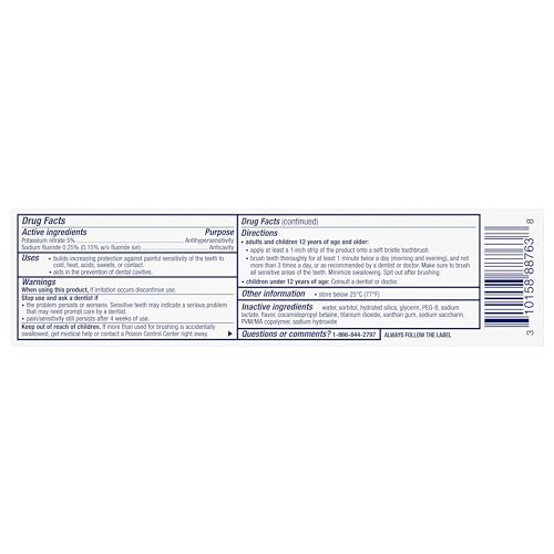 Sensodyne Pronamel Intensive Enamel Repair Toothpaste for Sensitive Teeth and Cavity Protection, Whitening Toothpaste to Strengthen Enamel, Arctic Breeze - 3.4 Ounces x 4