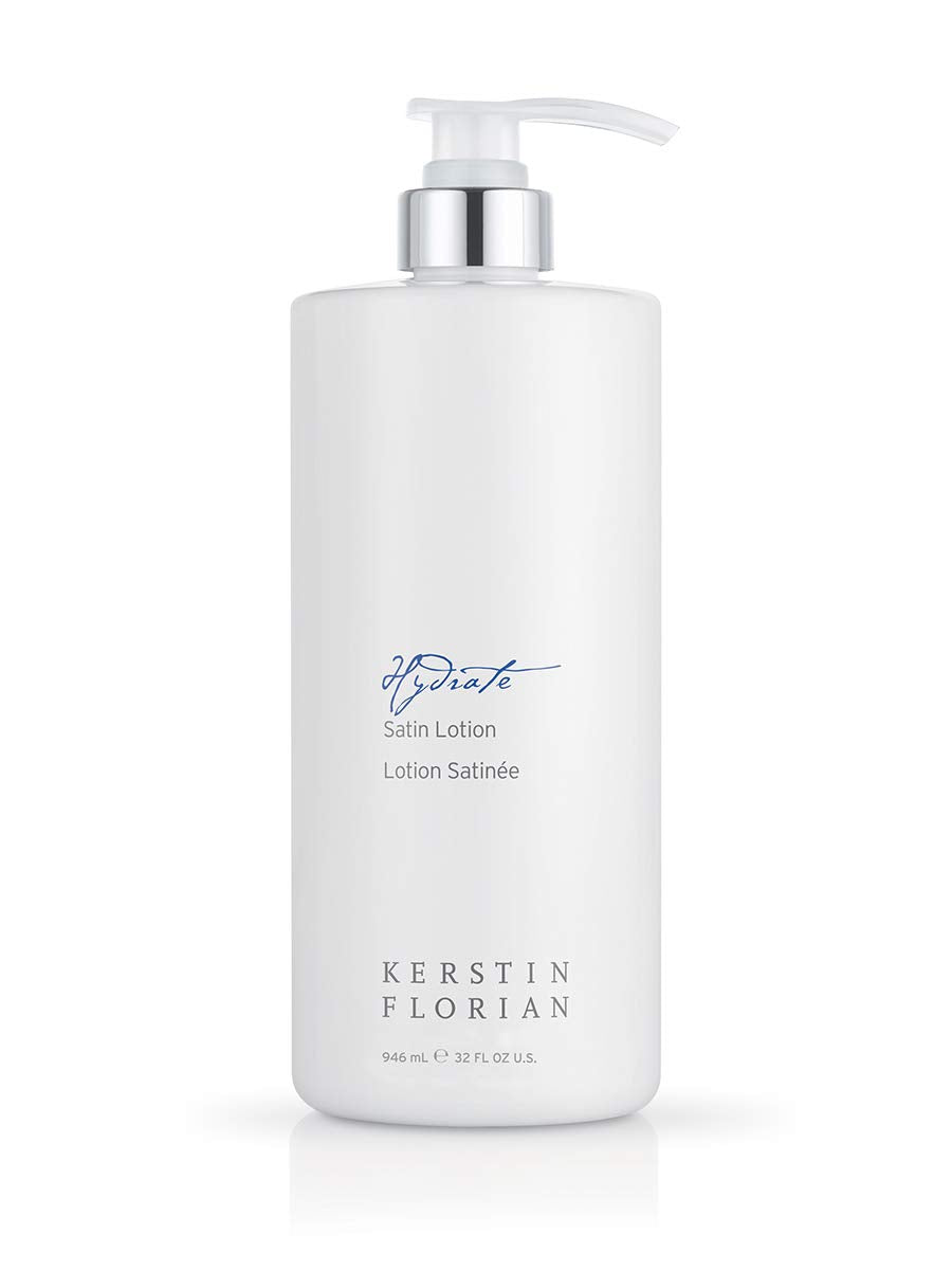 Kerstin Florian Satin Lotion, Body Moisturizer With Aloe And Jojoba, Sooth Dry Skin, Lightweight And Non-Greasy, 946 Ml / 32 Fl