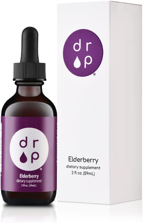 Drop Supplements Organic Trace Minerals, Elderberry, Vitamin B12 and Vitamin D3+K2 Drops Bundle