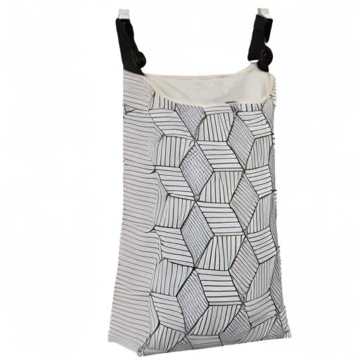 HDHYK Adjustable Space Saving Door Hanging Laundry Hamper Bag with Over Door Hooks for Dirty Laundry