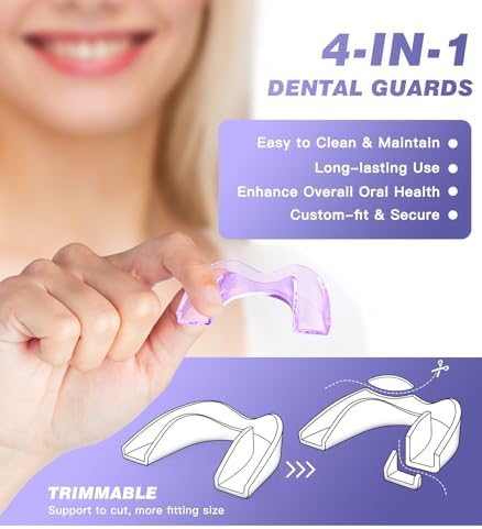Mouth Guard for Women,2 Sizes (4 Pack) Mouth Guard for Grinding Teeth at Night,Night Guards for Sleeping