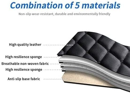 Custom Car Floor Mat Compatible with 97% Car Models Luxury Leather All Weather Waterproof Anti-Skid Full Coverage Car Mats (Blue)