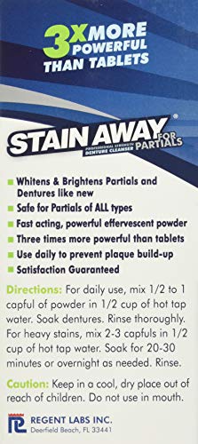 Stain-Away Denture Cleanser Partials Regular - 7.1 Oz